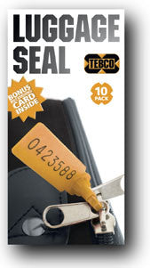 Luggage Seals pack 10 or 20 Orange - BagMasters Australia