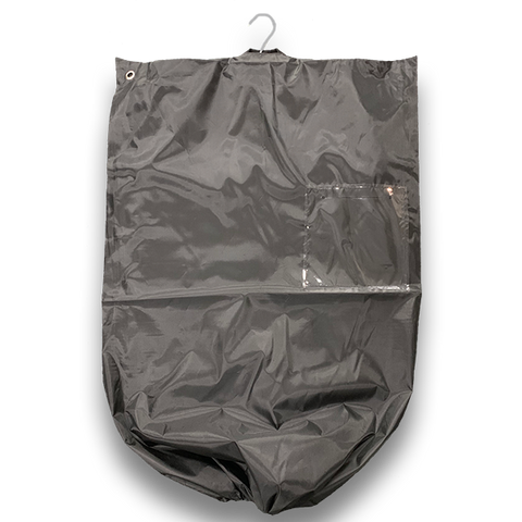 Suitbag with drawstring base and window  (cartons of 50 bags) - BagMasters Australia