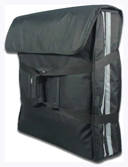 XLarge Pizza Bag to fit 3 x 24" Pizzas. Black with Reflector Tapes - BagMasters Australia
