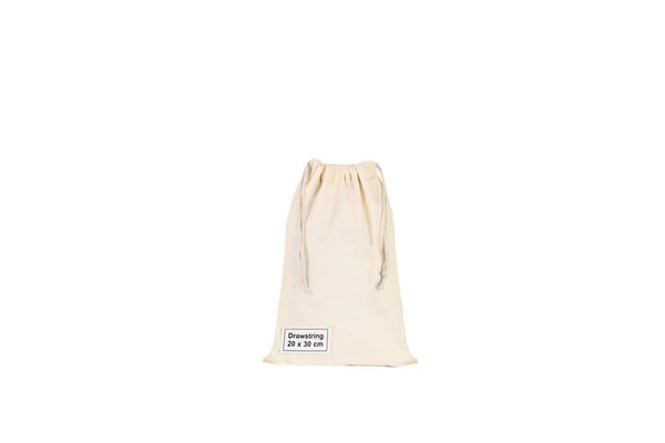 Calico/Cotton  Drawstring Bags 20cm x 30cm (Price per 500) - BagMasters Australia