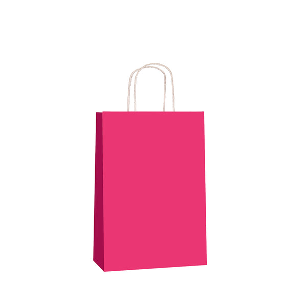 Pink Kraft w/twist handle  (price per 250) - BagMasters Australia